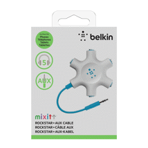(D) Belkin Rockstar Multi Headphone Splitter Blue